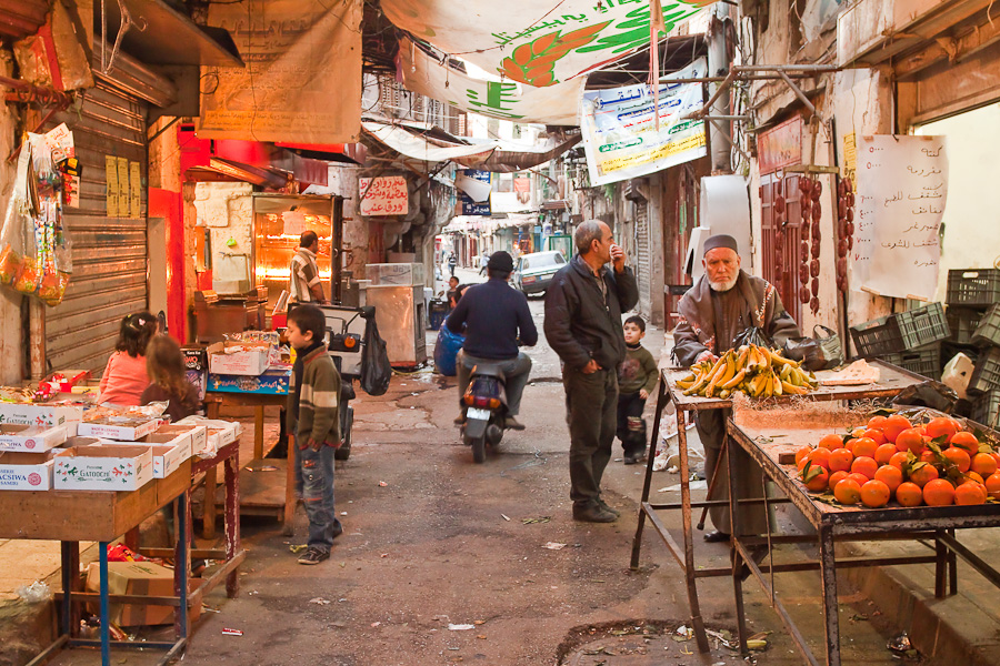 Locals and trade on streets of Tripoli (Tripolis), Lebanon. Местные жители, торговля на улицах Триполи, Ливан. Souk, bazaar, сук, базар