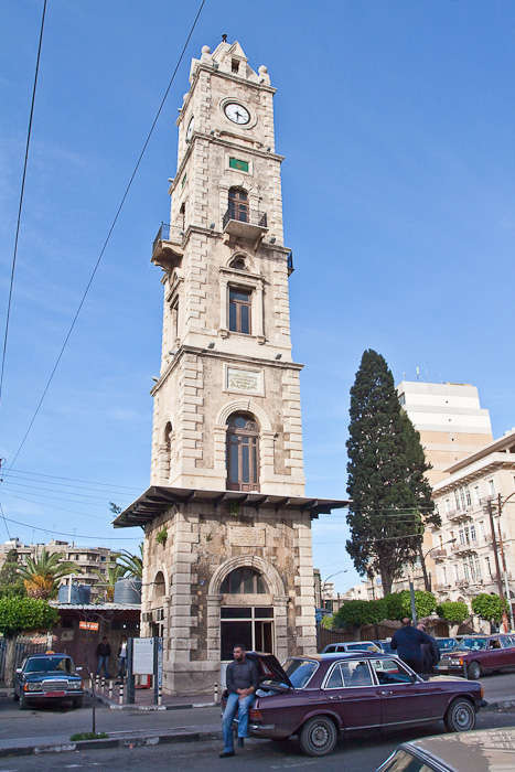 Часовая башня в городе Триполи, Ливан. Al-Tell square. Clock tower, watch tower, Tripoli, Lebanon.