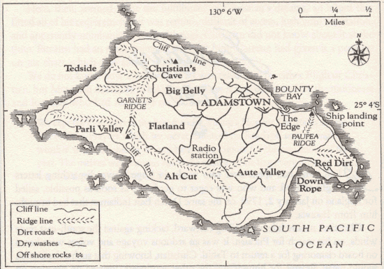 Карта Питкэрна