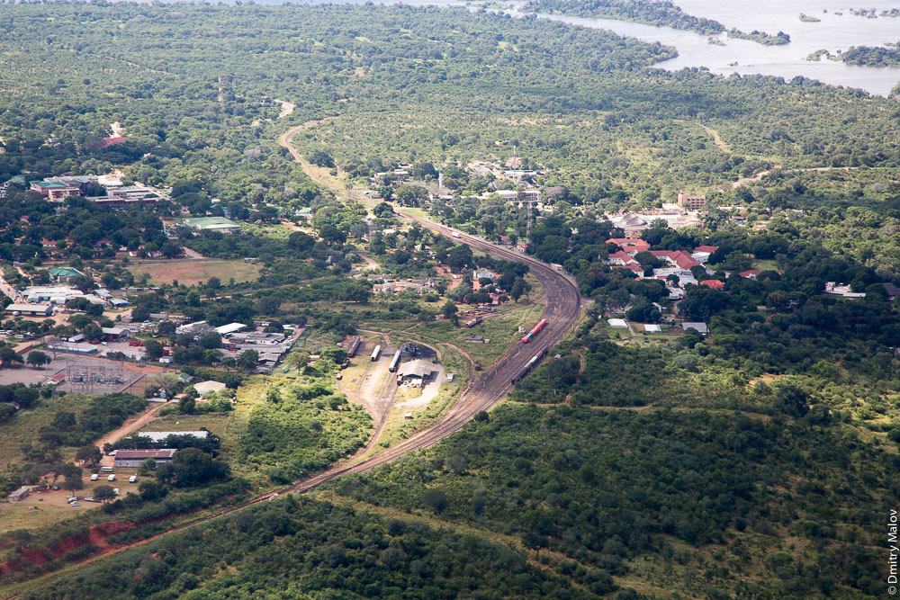 Air photo, Victoria Falls, Zimbabwe. Виктория-Фолс, Зимбабве, аэрофотосъемка