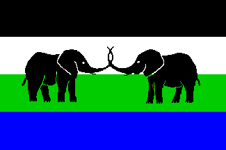 East-Caprivi flag, 1977-1989. Флаг бантустана Восточный Каприви 1977-1989