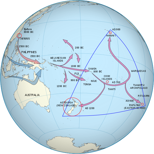 Мigration routes of the Polynesians. Заселение Океании, пути миграции полинезийцев