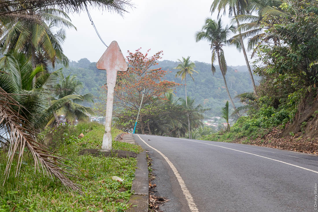 Колониальные португальские бетонные дорожные знаки, Сан-Томе и Принсипи, Африка